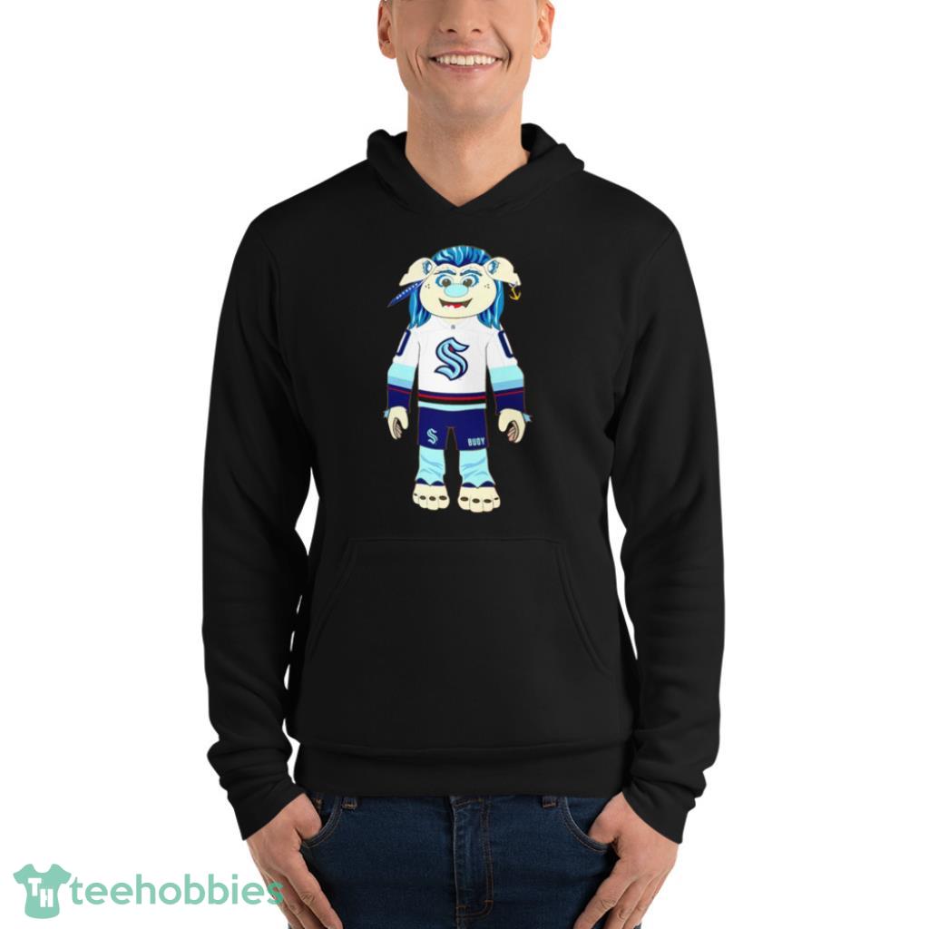 Men's Seattle Kraken Fanatics Branded Deep Sea Blue Mascot Buoy T-Shirt