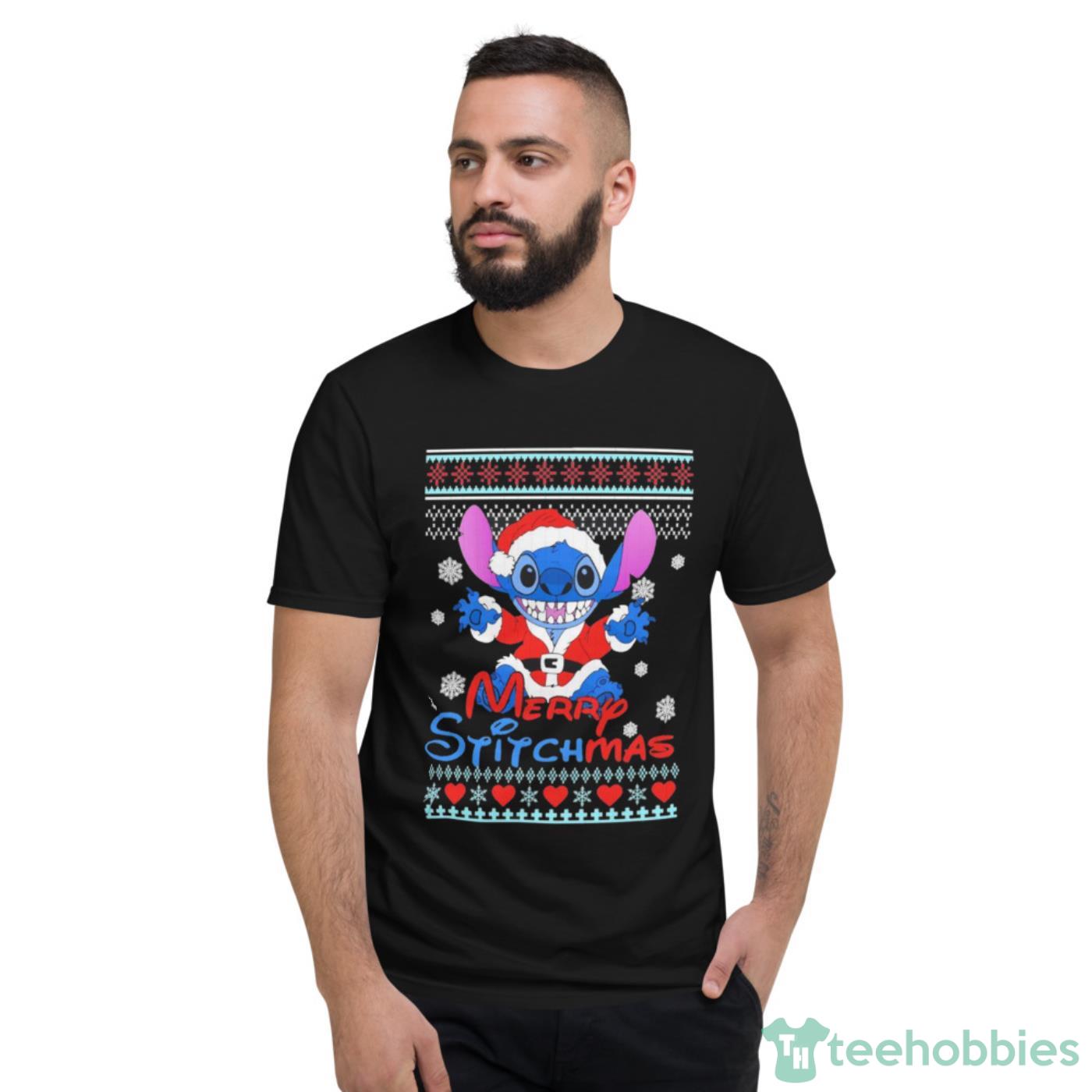 Stitch Santa Merry Stitchmas Ugly Christmas Shirt Cute Gift - Short Sleeve T-Shirt