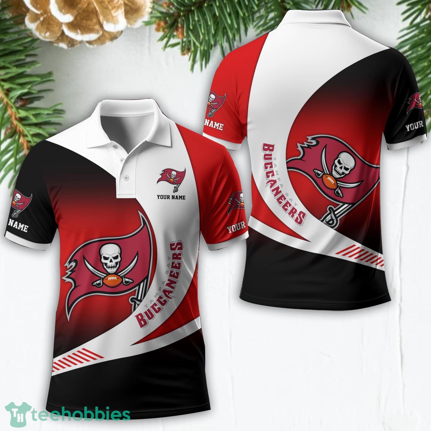 Tampa Bay Buccaneers Custom Name NFL 3D Polo Shirt Sport Gift Product Photo 1