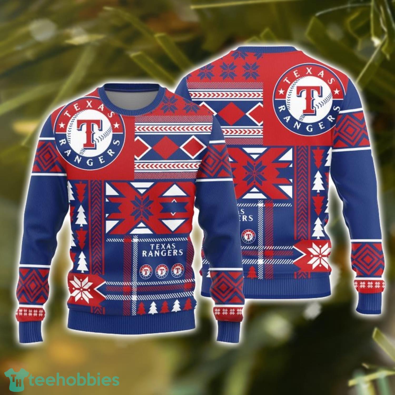 Texas Rangers  Big Logo Ugly Christmas Sweater For Fans Product Photo 1