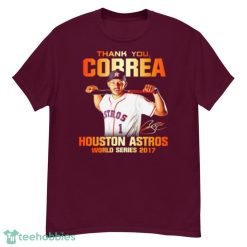 Thank You Correa Houston Astros World Series 2017 Signature Shirt image Thank You Correa Houston Astros World Series 2017 Signature Shirt Product Photo 4