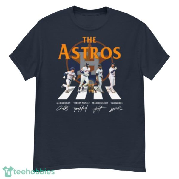 The Houston Astros Abbey Road Alex Bregman Yordan Alvarez Signatures 2022 Shirt Product Photo 2