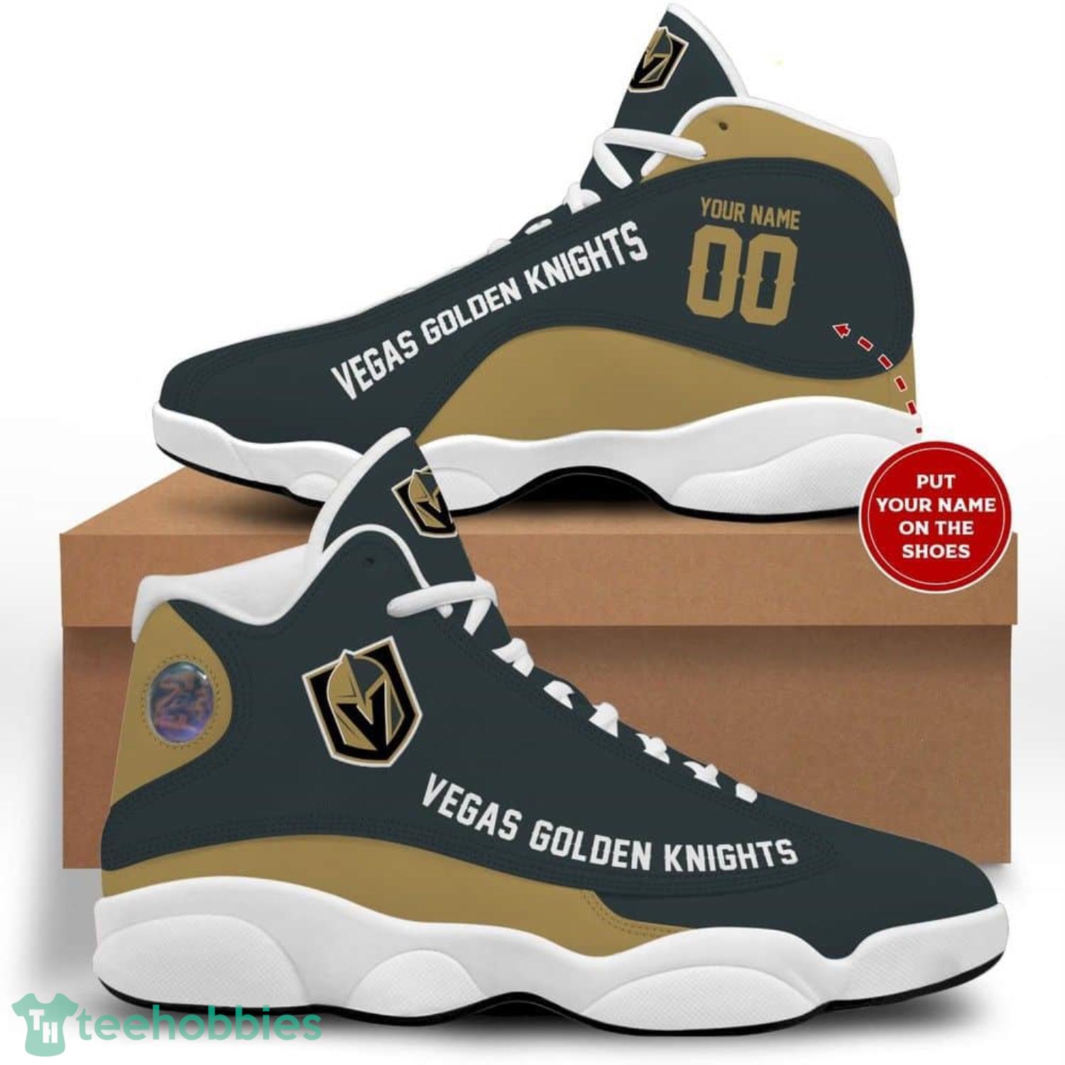 Vegas Golden Knights NHL Retro Air Jordan 13 Shoes Custom Name And Number Shoes Product Photo 1