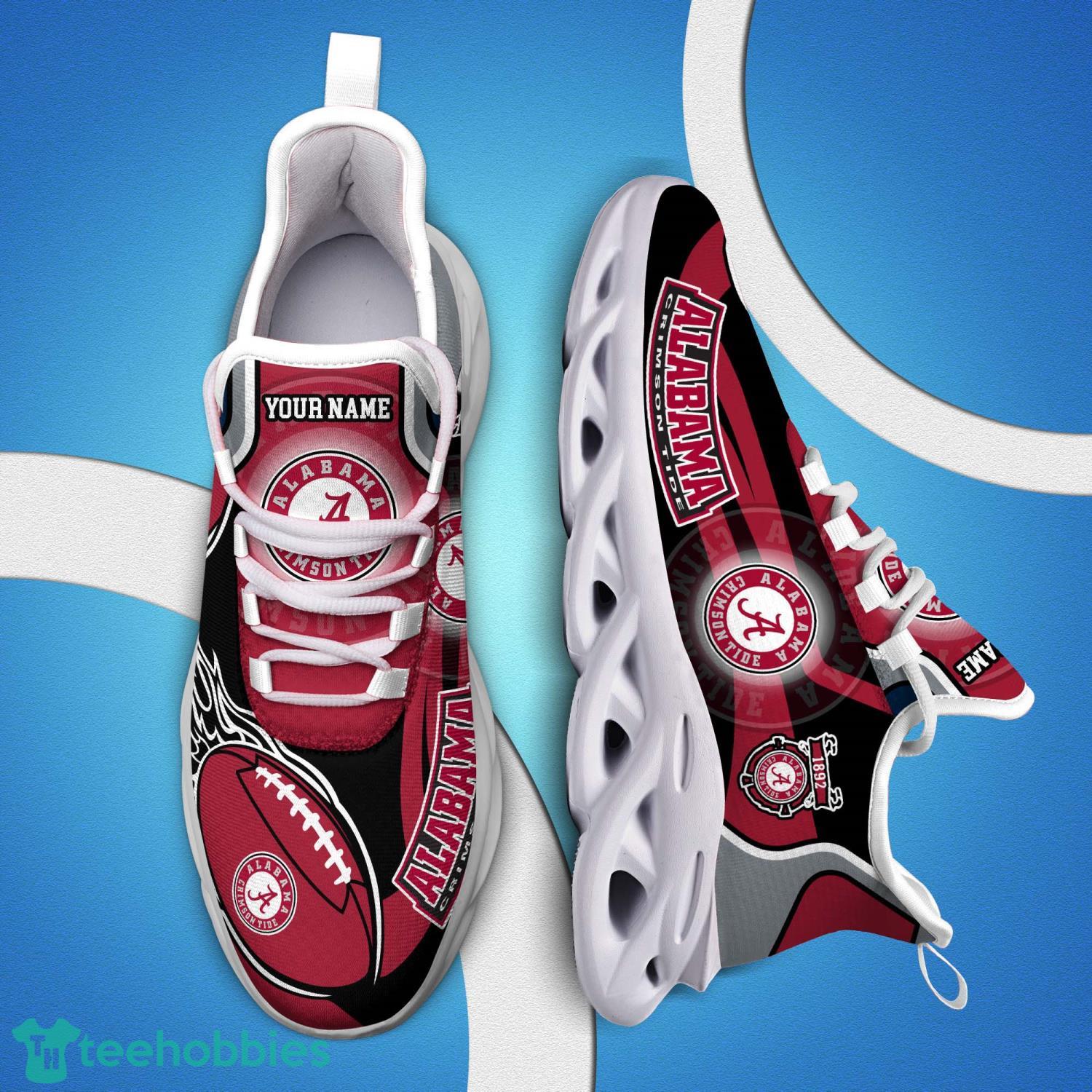 Alabama Crimson Tide Sport Sneakers Personalized Name Max Soul Shoes Product Photo 1