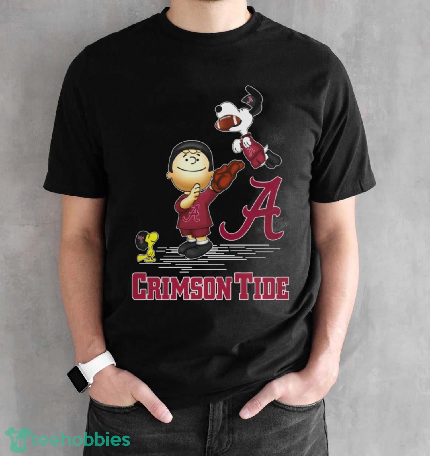 Alabama Crimson Tide The Peanuts Sport Fans Christmas Shirt Gift For Christmas - Black Unisex T-Shirt