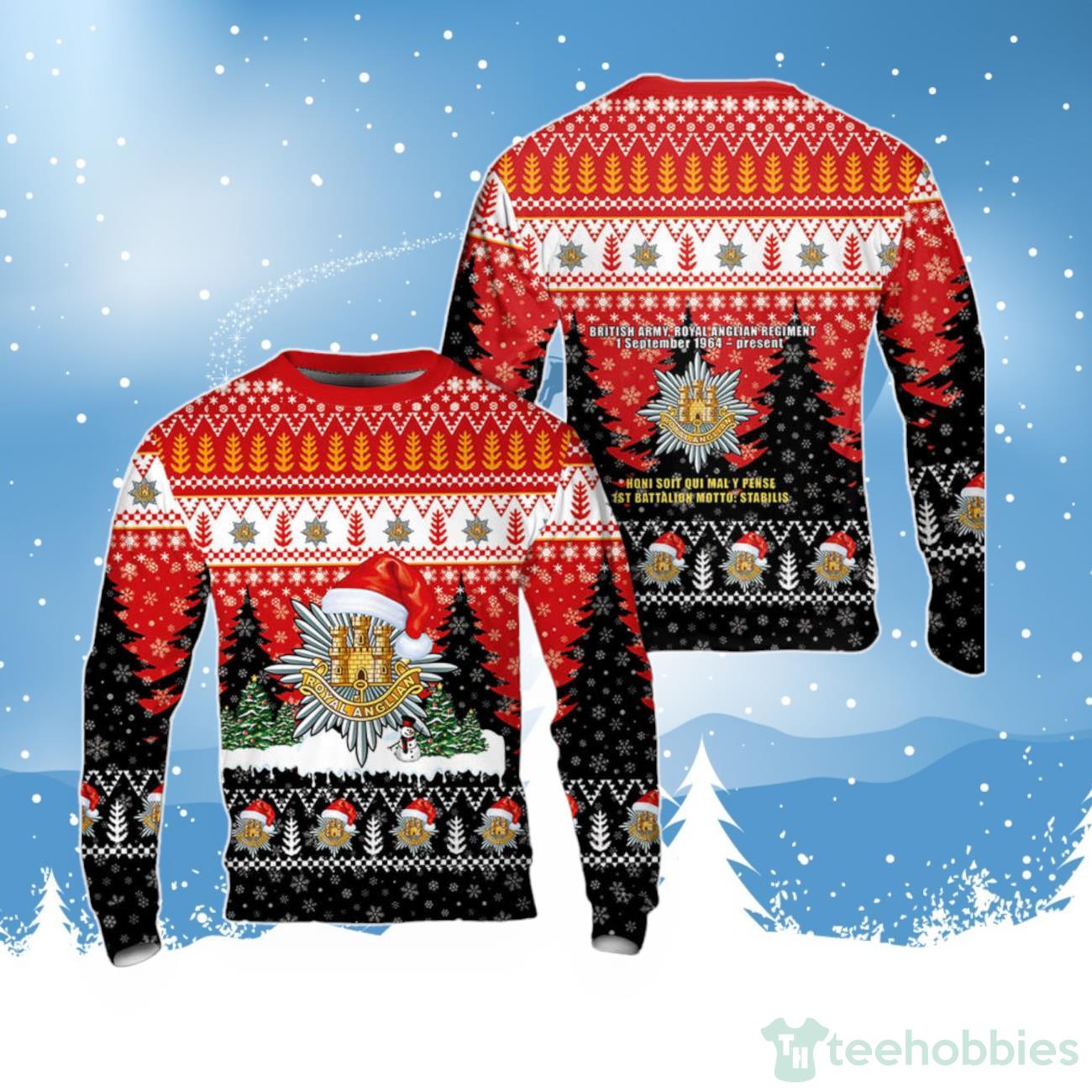 British Army Christmas Sweater Royal Anglian Regiment image British Army Christmas Sweater Royal Anglian Regiment Product Photo 1