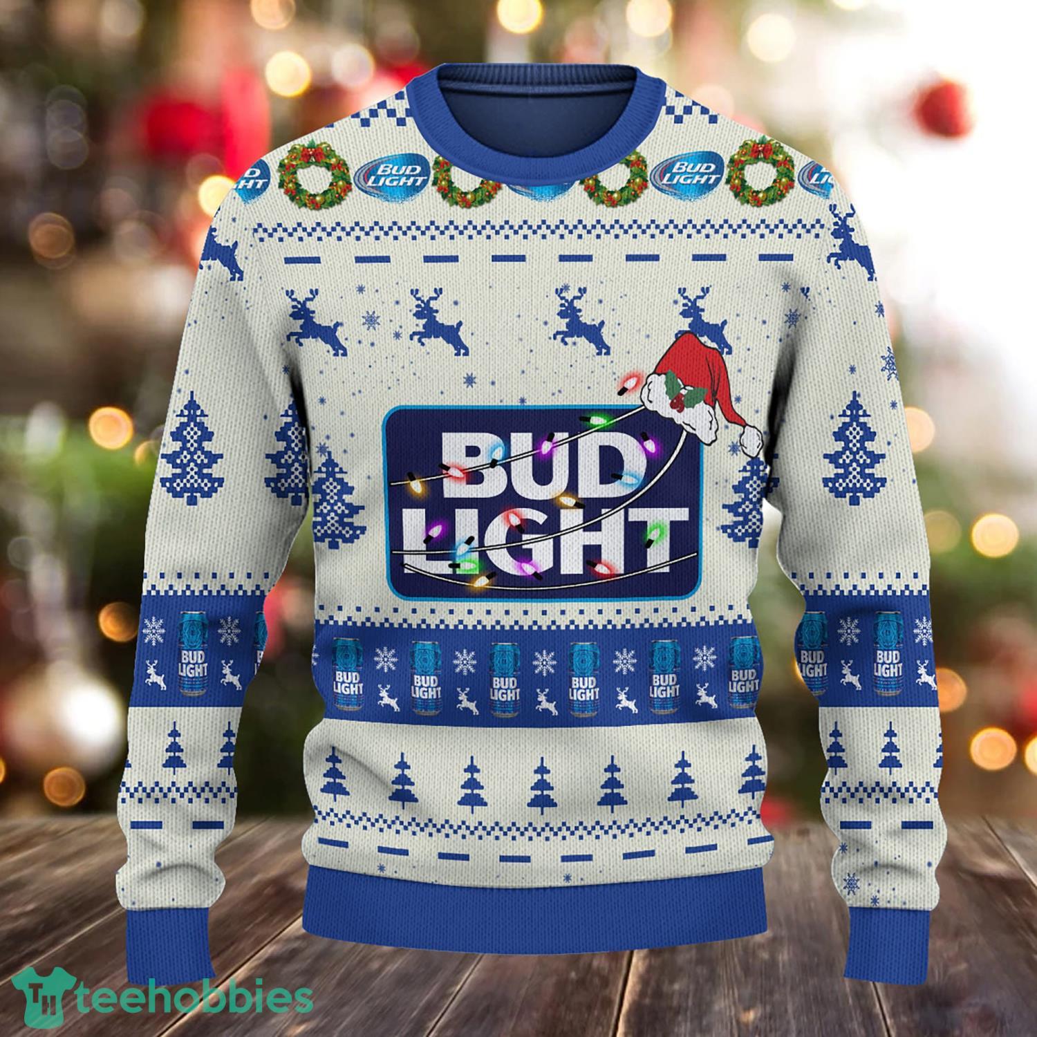 Bud Light Beer 3D All Over Printed Ugly Christmas Sweater Christmas Gift For Family Product Photo 1