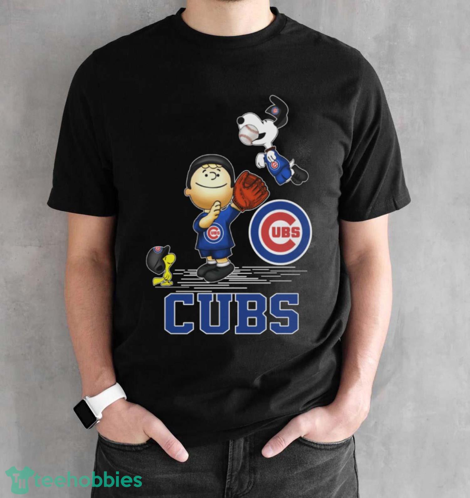 Chicago Cubs The Peanuts Sport Fans Christmas Shirt Gift For Christmas - Black Unisex T-Shirt
