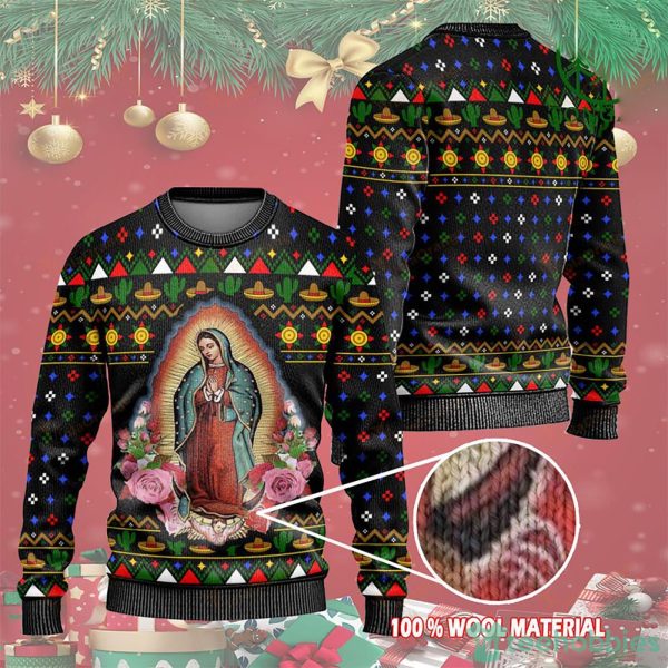 Christmas Mexico Our Lady Of Guadalupe Ugly Christmas Sweater Christmas Gift For Family Product Photo 1