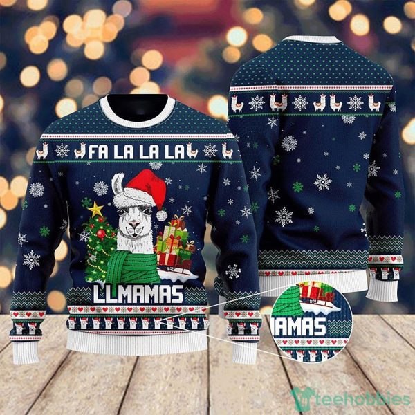 Cute Llmamas Fa La La La Pattern Sweater Ugly Sweater Christmas Product Photo 1