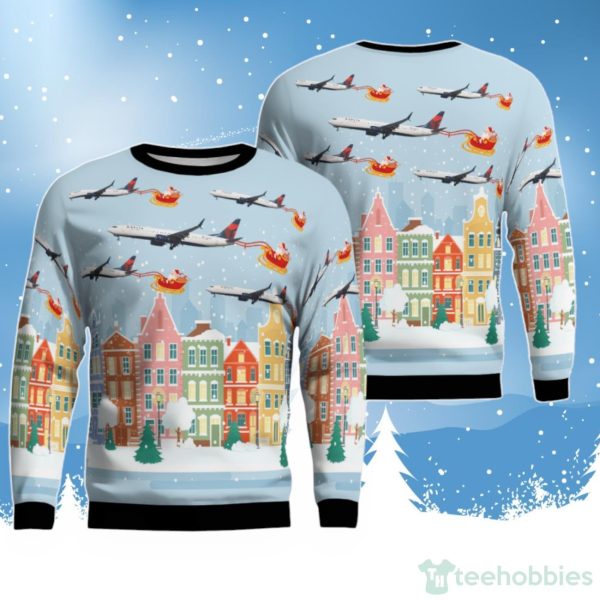 Delta Airlines Boeing 737-900ER Ugly Christmas Sweater Product Photo 1
