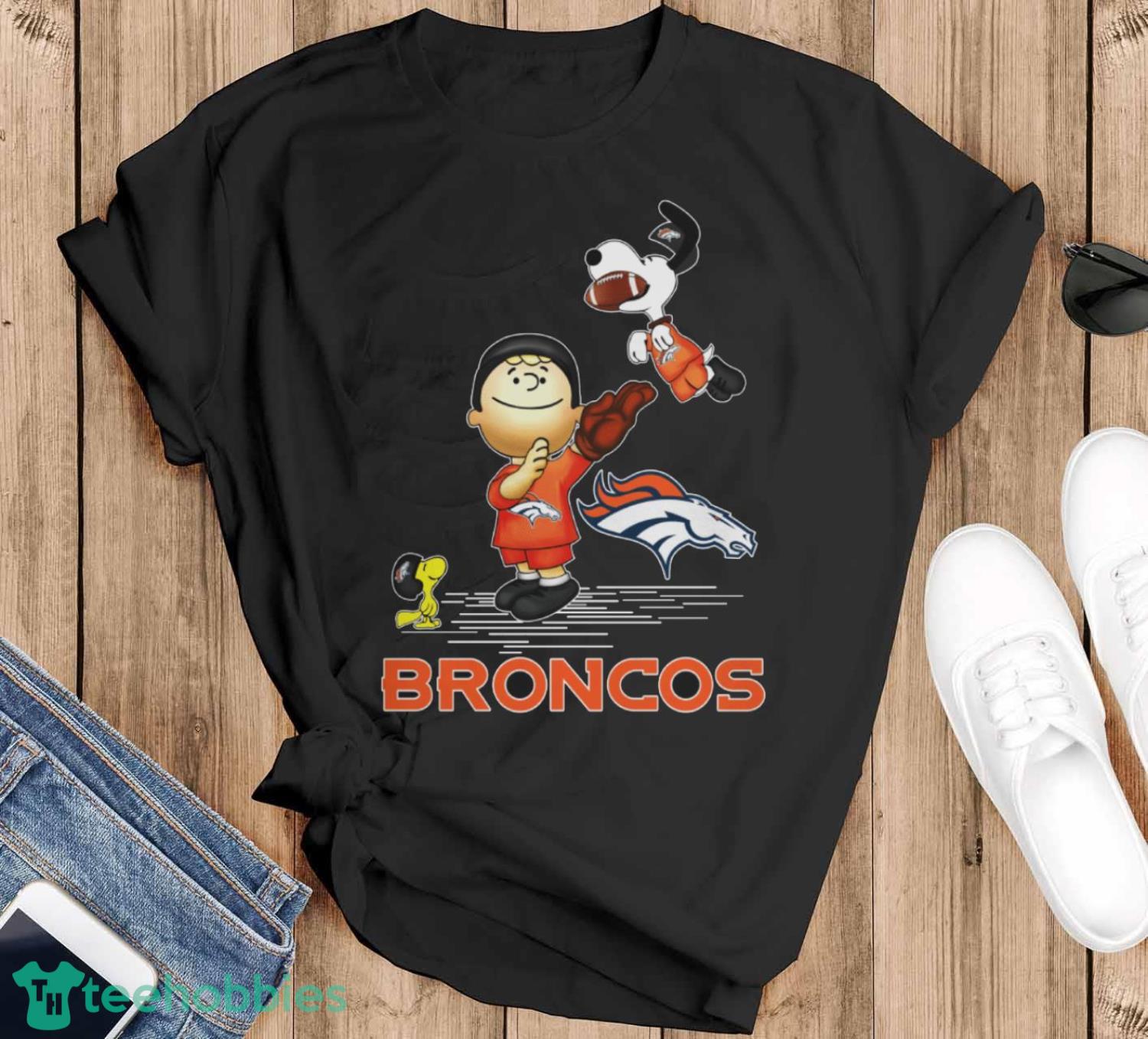 Denver Broncos The Peanuts Sport Fans Christmas Shirt Gift For Christmas - Black T-Shirt