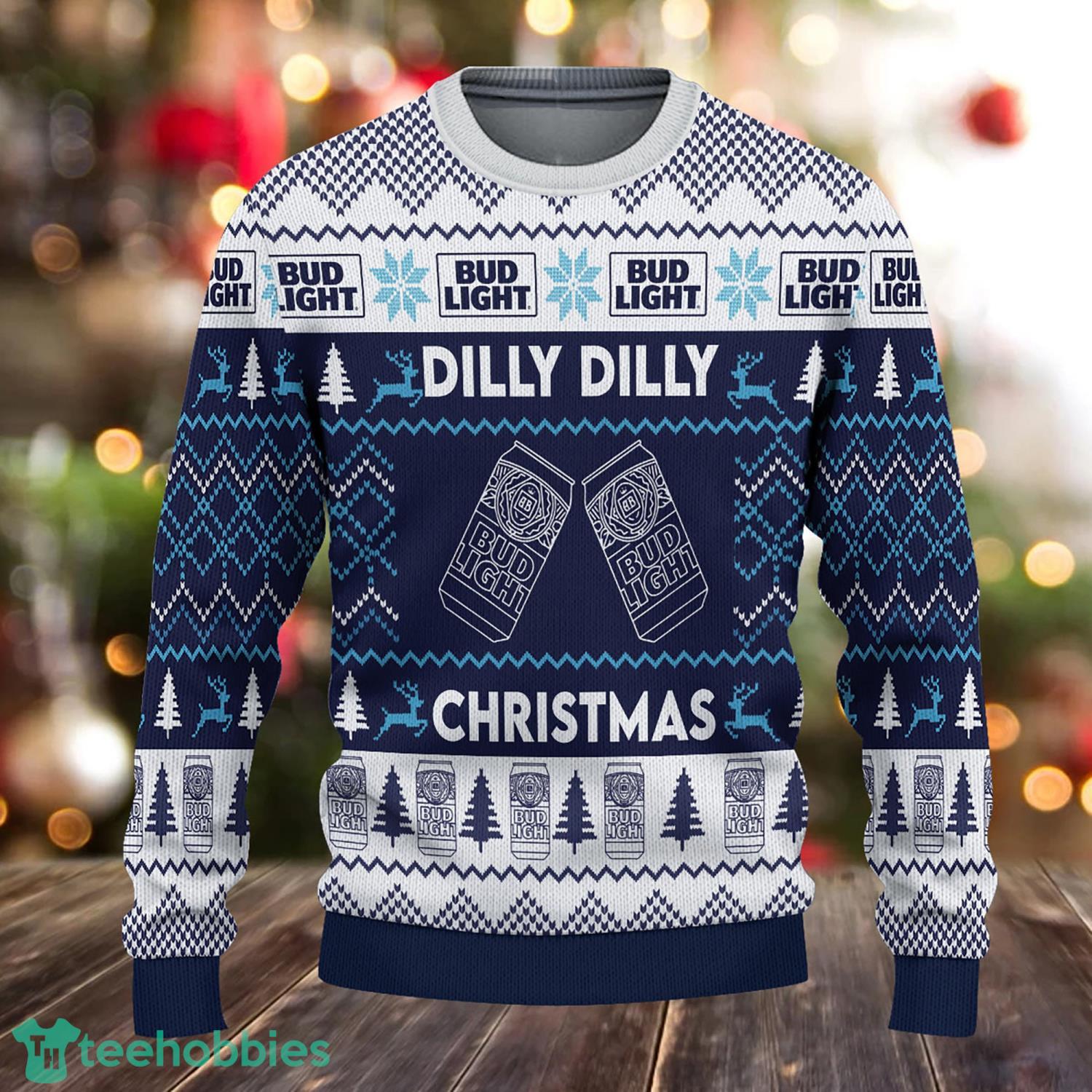 Dilly Dilly Bud Light Beer 3D All Over Printed Ugly Christmas Sweater Christmas Gift For Family Product Photo 1