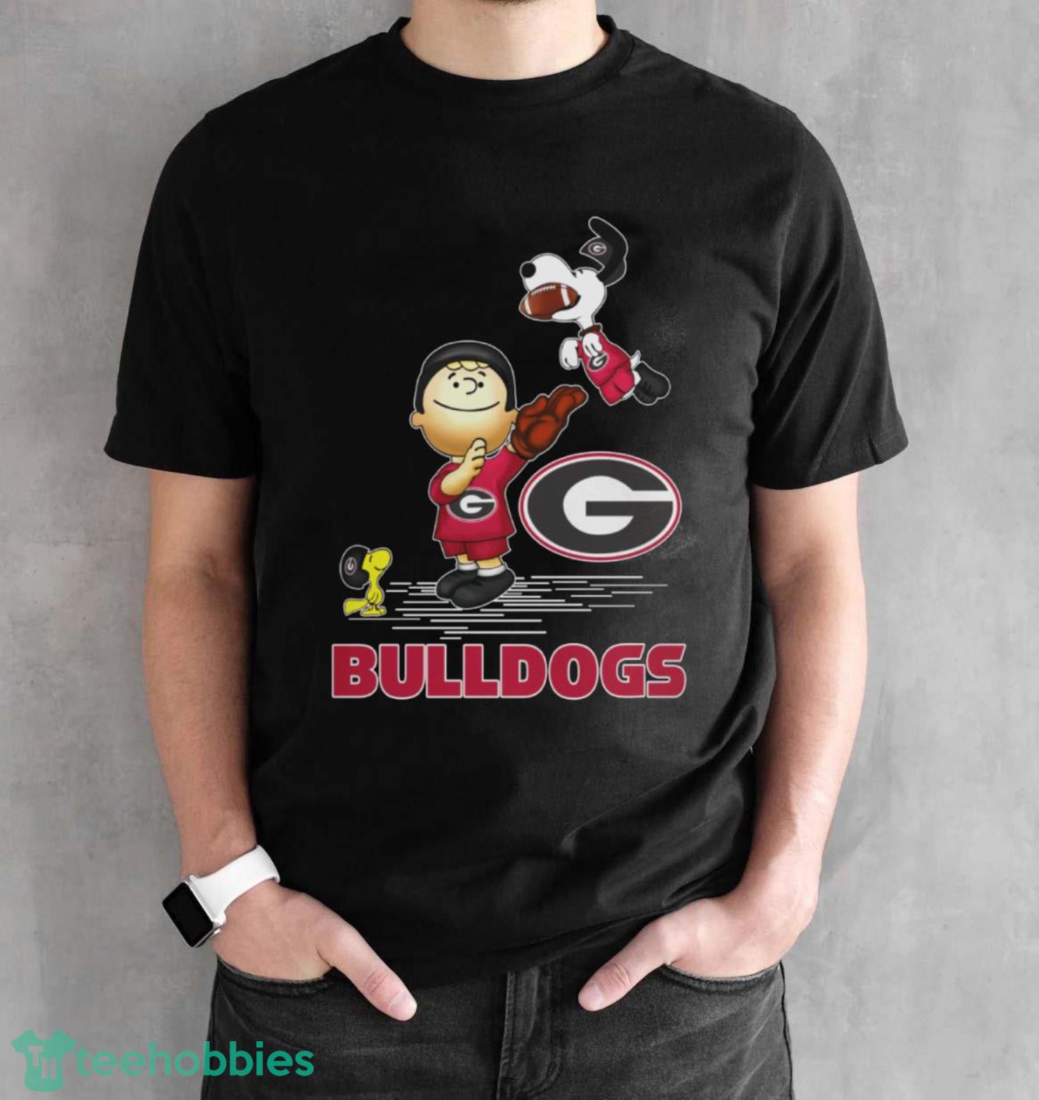 Georgia Bulldogs The Peanuts Sport Fans Christmas Shirt Gift For Christmas - Black Unisex T-Shirt
