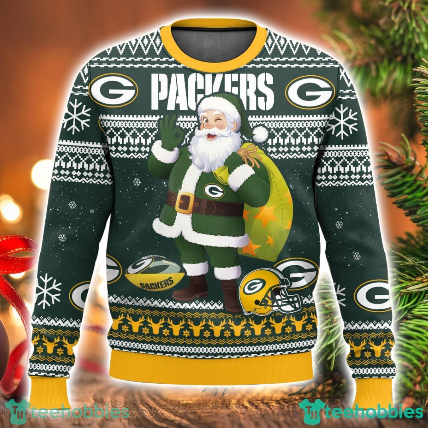 Green Bay Packers 3D Sweater Unisex Christmas Gift Cute Ugly Christmas Sweater Product Photo 1