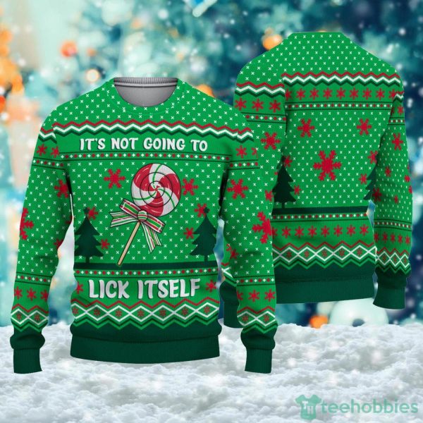 It's Not Going To Lick Itself Unisex Ugly Christmas 3D Sweater Product Photo 1