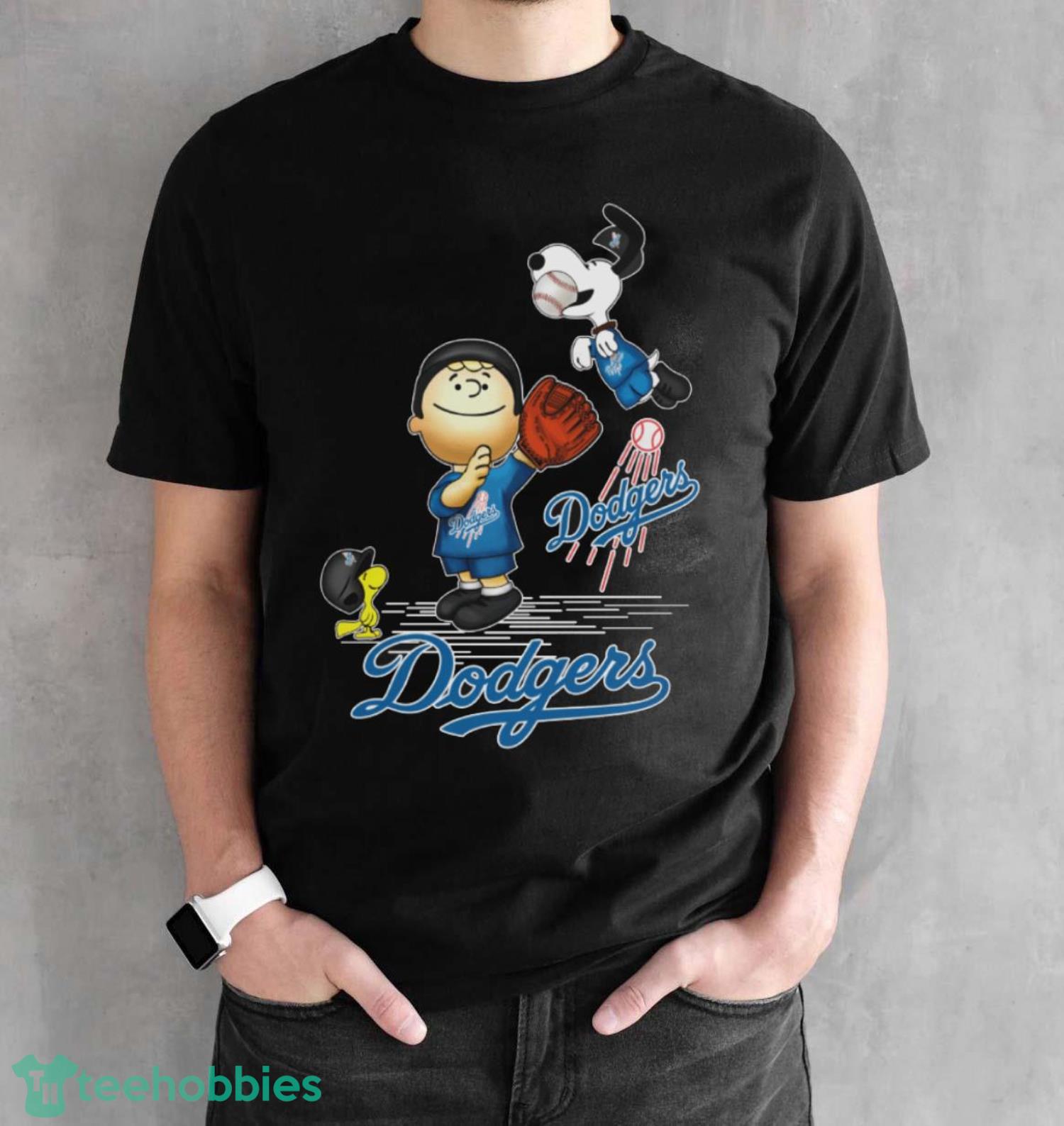 Los Angeles Dodgers The Peanuts Sport Fans Christmas Shirt Gift For Christmas - Black Unisex T-Shirt
