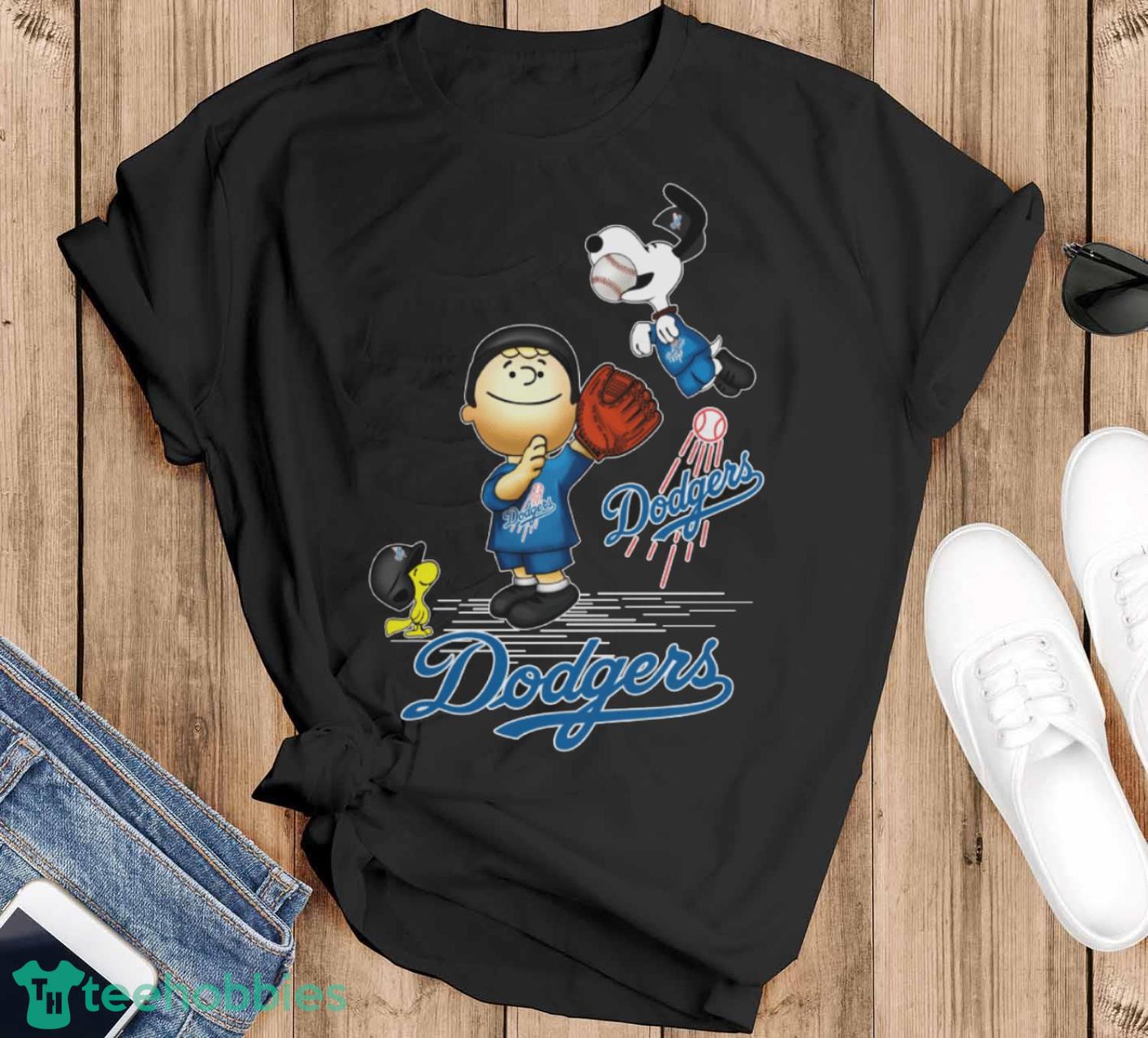 Los Angeles Dodgers The Peanuts Sport Fans Christmas Shirt Gift For Christmas - Black T-Shirt
