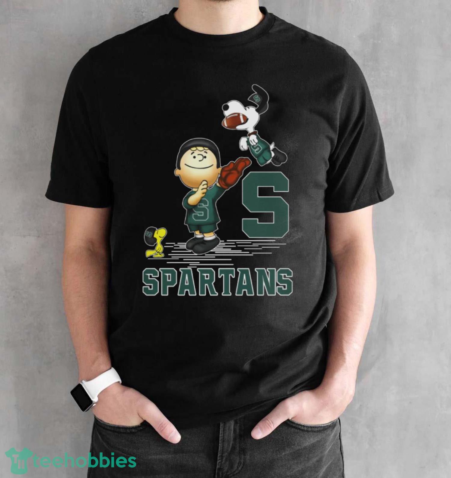 Michigan State Spartans The Peanuts Sport Fans Christmas Shirt Gift For Christmas - Black Unisex T-Shirt