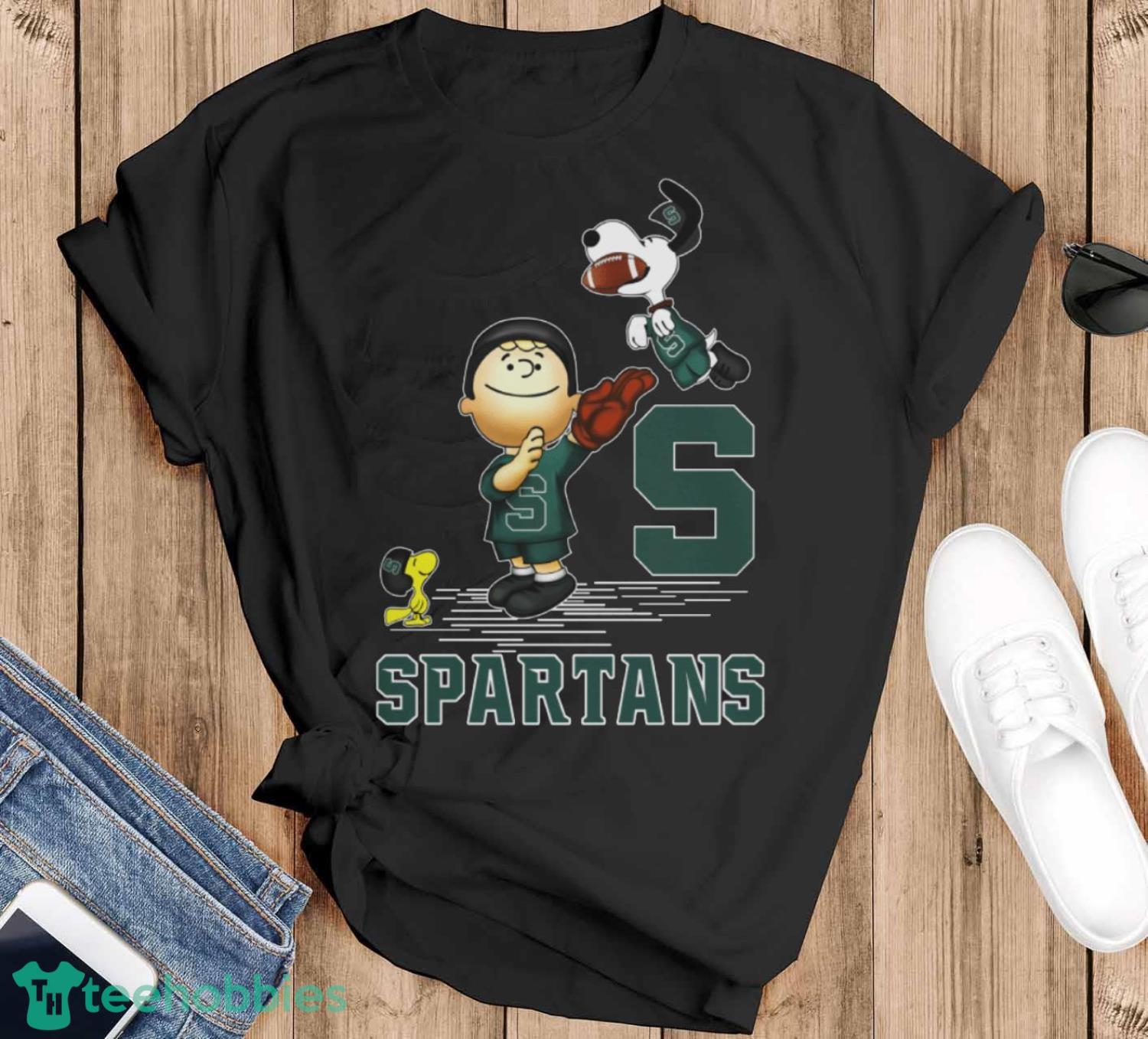 Michigan State Spartans The Peanuts Sport Fans Christmas Shirt Gift For Christmas - Black T-Shirt
