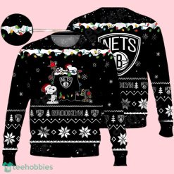 NBA Brooklyn Nets Snoopy Ugly Christmas Sweater Impressive Gift Product Photo 1