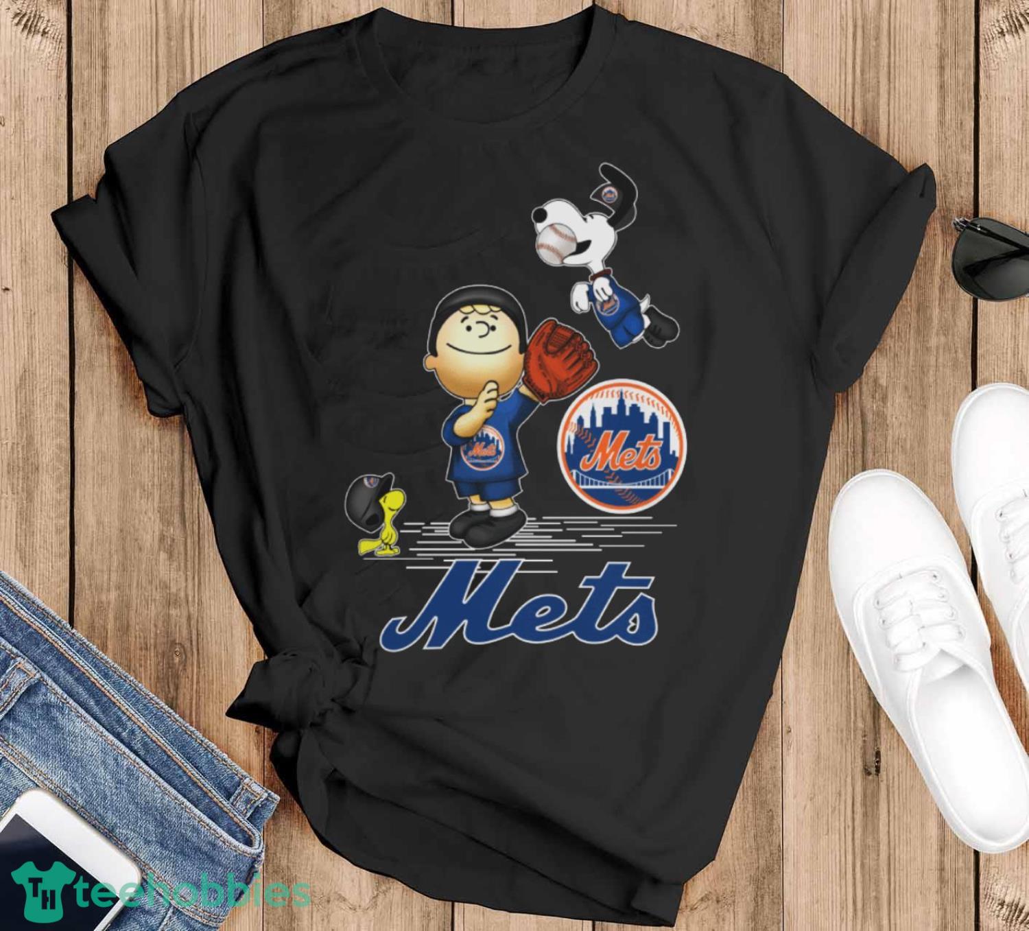 New York Mets The Peanuts Sport Fans Christmas Shirt Gift For Christmas - Black T-Shirt