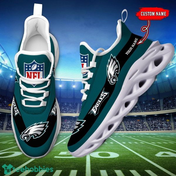 NFL Philadelphia Eagles Running Sneakers Custom Name Cool Gift Max Soul Sneakers Product Photo 3