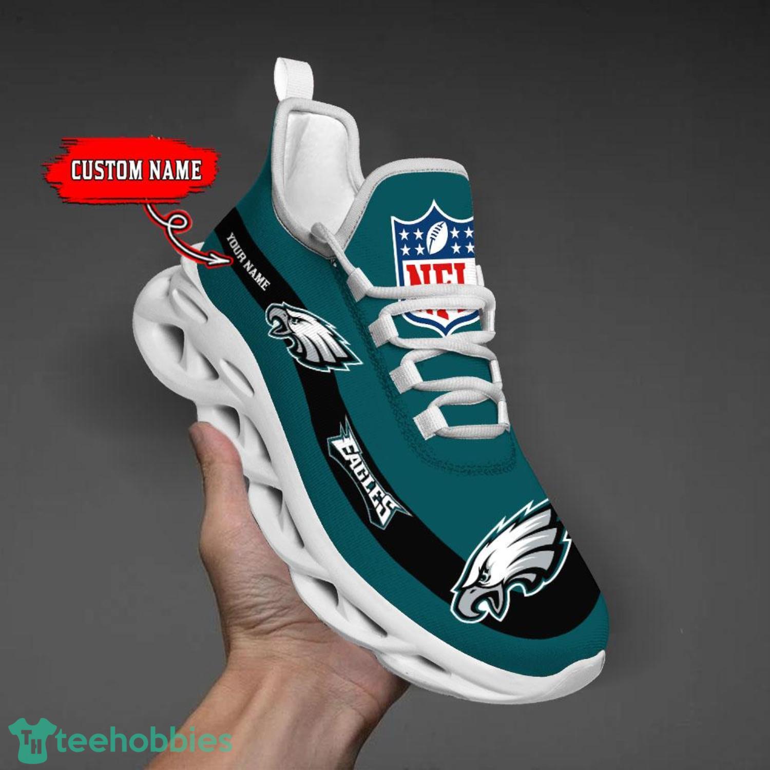 NFL Philadelphia Eagles Running Sneakers Custom Name Cool Gift Max Soul Sneakers Product Photo 1