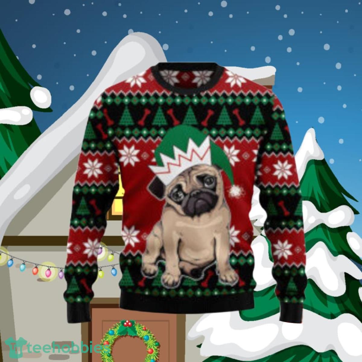 Pug Cute Dog Lover Best Gift Ugly Christmas Sweaters Style Gift For Men And Women Product Photo 1
