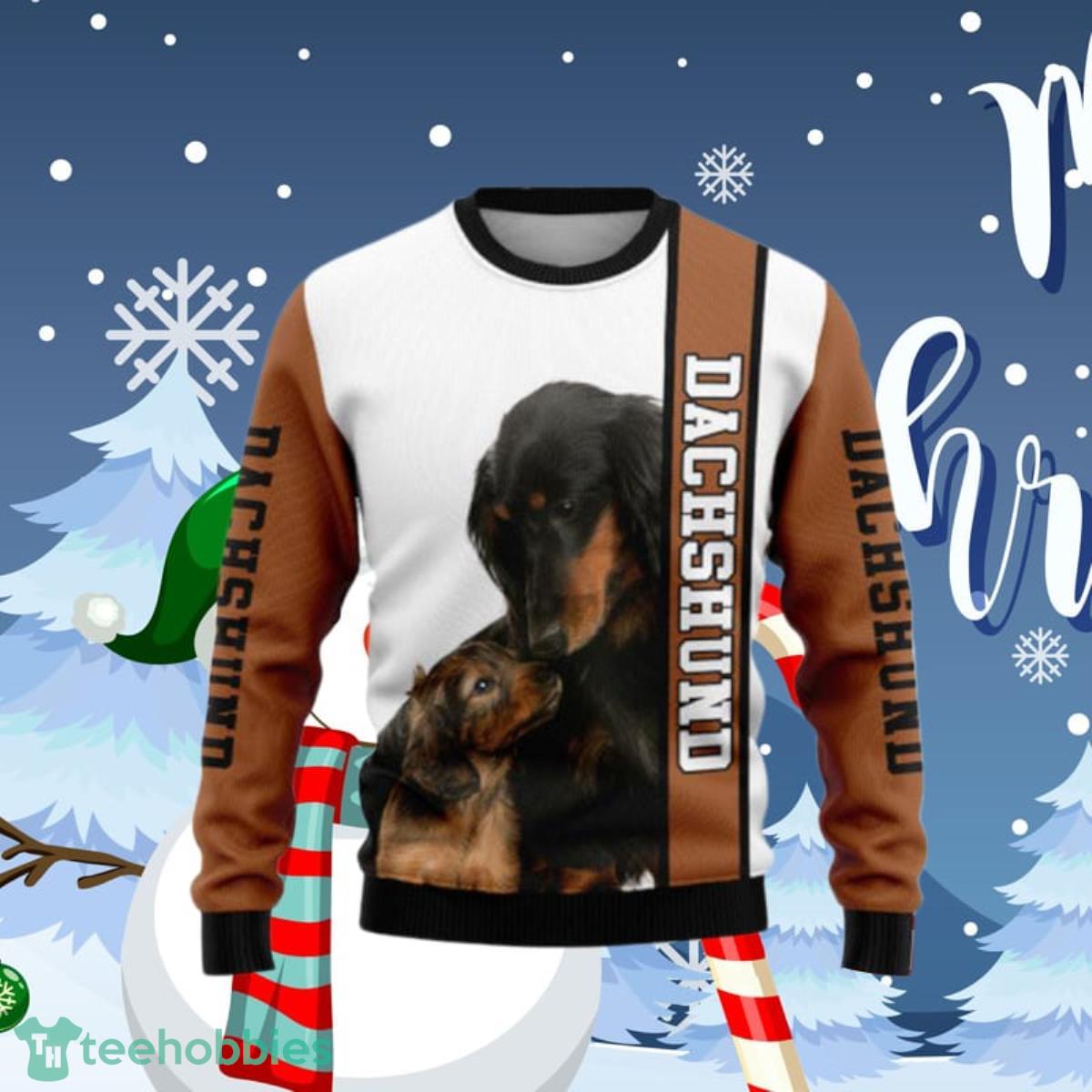 Rescued Dachshund Ugly Christmas Sweaters Style Gift For Men And Women Product Photo 1