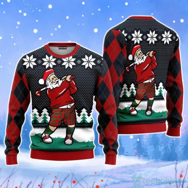 Santa Love Golf Christmas Unisex Ugly Sweater Product Photo 1