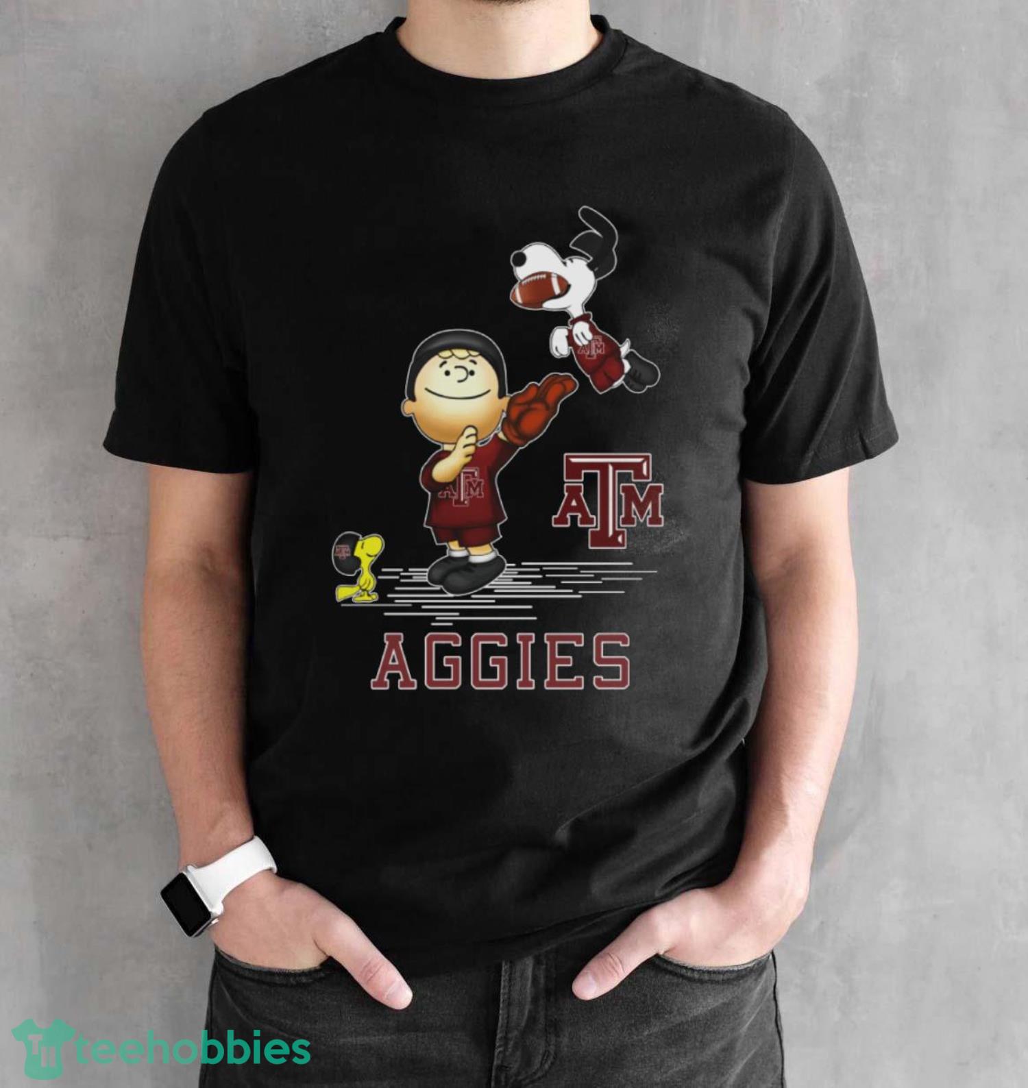 Texas A&m Aggies The Peanuts Sport Fans Christmas Shirt Gift For Christmas - Black Unisex T-Shirt