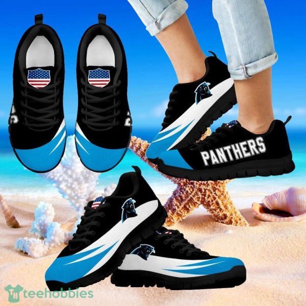 Awesome Gift Logo Carolina Panthers Sneakers Product Photo 1