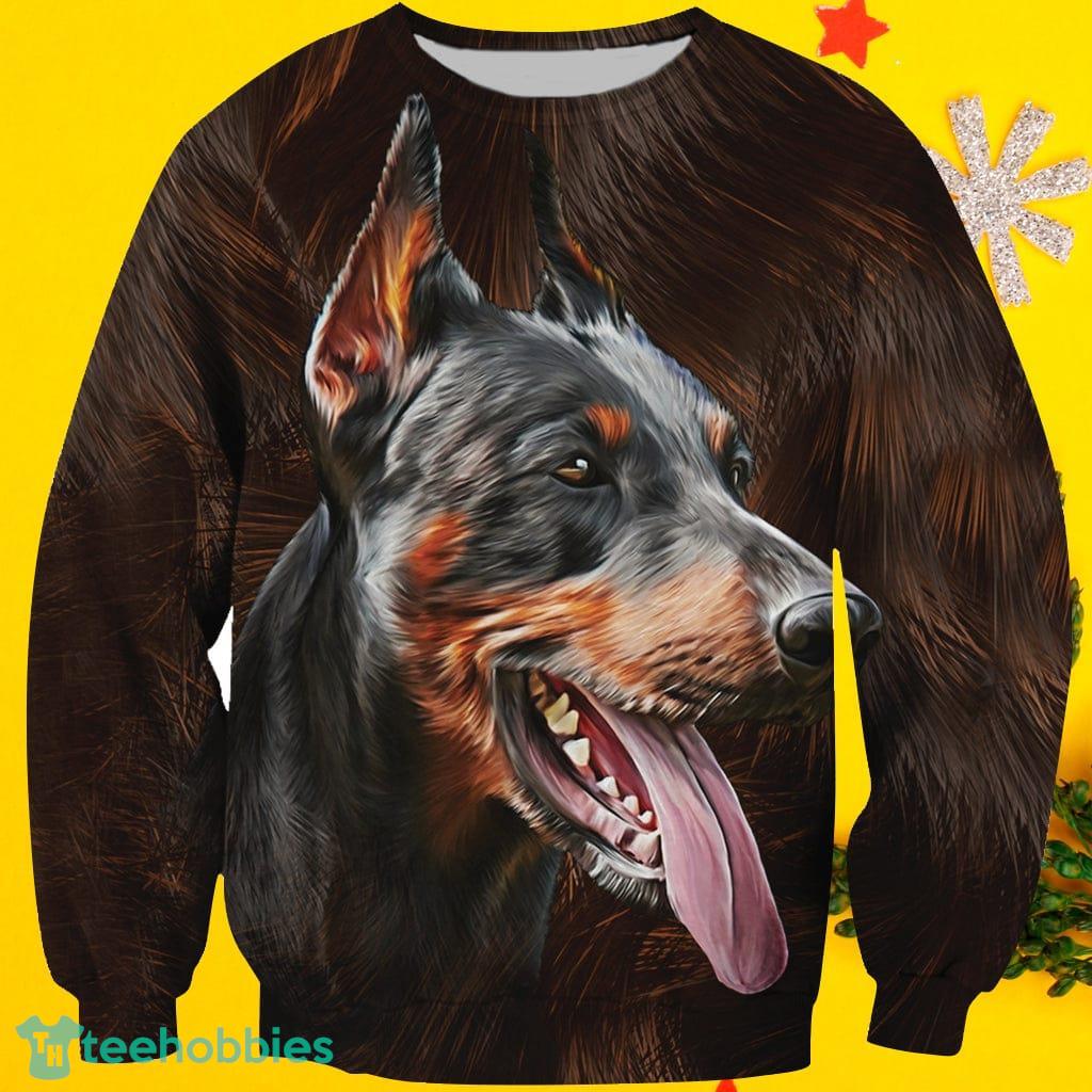 Doberman Pinscher Ugly Sweatshirt 3D Gift For Christmas Pet Lover Product Photo 1