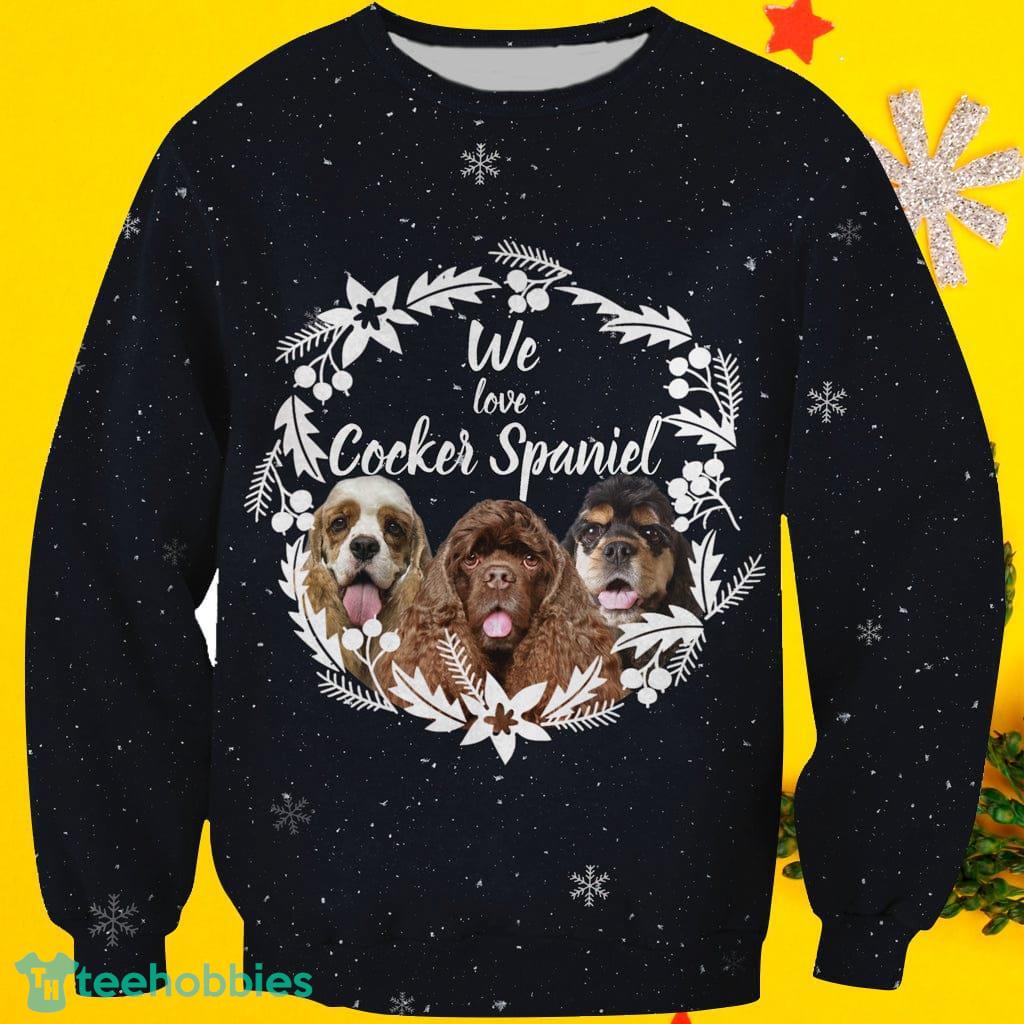 Fall-Winter American Cocker Spaniel Ugly Sweatshirt 3D Gift For Christmas Pet Lover Product Photo 1