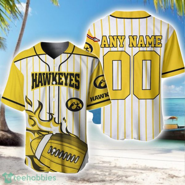Iowa Hawkeyes Custom Name And Number Baseball Jersey Shirt NCAA Fans Gift Product Photo 1