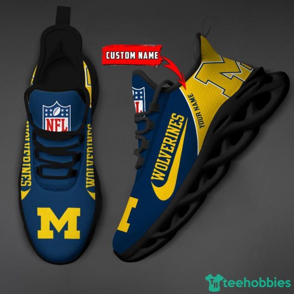 NCAA Michigan Wolverines Running Shoes Custom Name Max Soul Shoes Sport Team Gift Product Photo 2