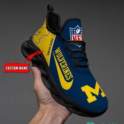 NCAA Michigan Wolverines Running Shoes Custom Name Max Soul Shoes Sport Team Gift Product Photo 1