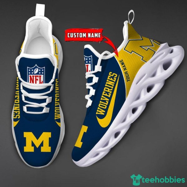 NCAA Michigan Wolverines Running Shoes Custom Name Max Soul Shoes Sport Team Gift Product Photo 4