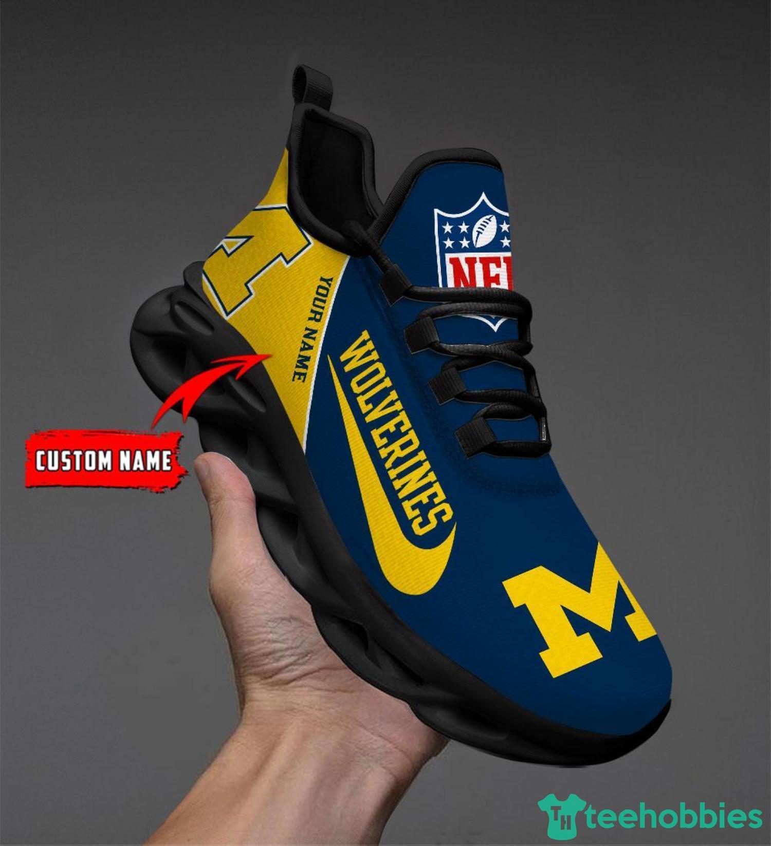 NCAA Michigan Wolverines Running Shoes Custom Name Max Soul Shoes Sport Team Gift Product Photo 1