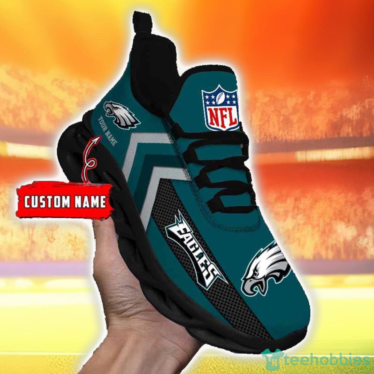 NFL Fans Philadelphia Eagles Custom Name Max Soul Shoes Chunky Men And Women Running Sneakers Product Photo 1