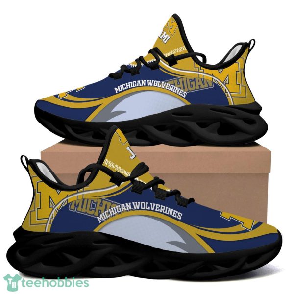 Michigan Wolverines Running Max Soul Personalized Name Shoes Product Photo 2