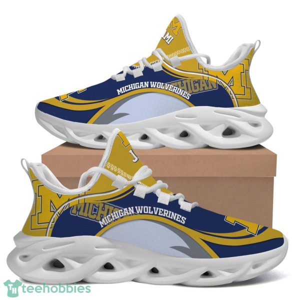Michigan Wolverines Running Max Soul Personalized Name Shoes Product Photo 1