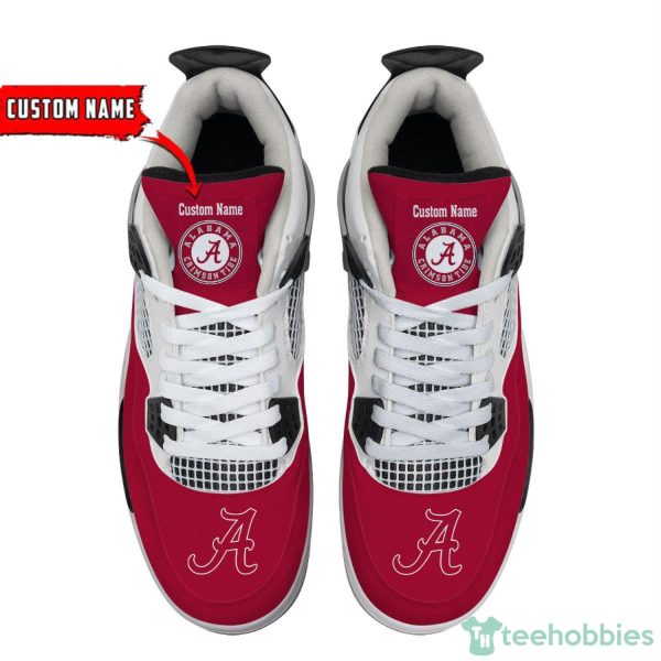 NCAA Team Personalized Name Alabama Crimson Tide Personalized Air Jordan 4 Sneakers Shoes Sport Fans Gift Big Fans Product Photo 4