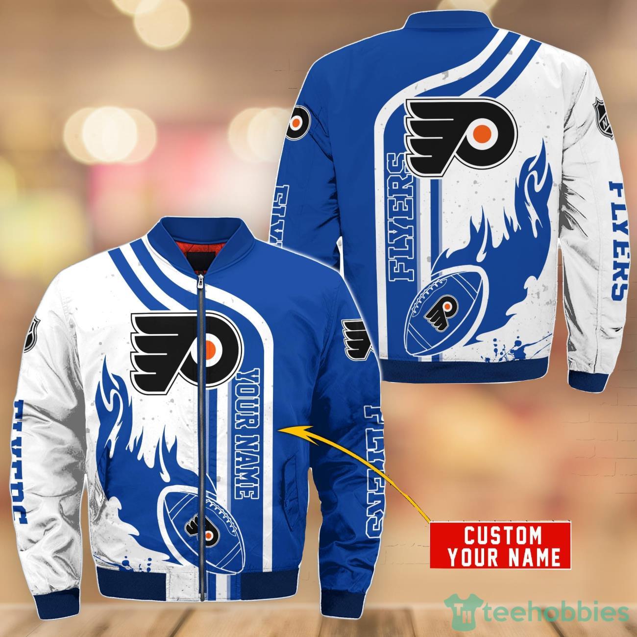 Philadelphia Flyers NHL Custom Name 3D Bomber For Fans Product Photo 1