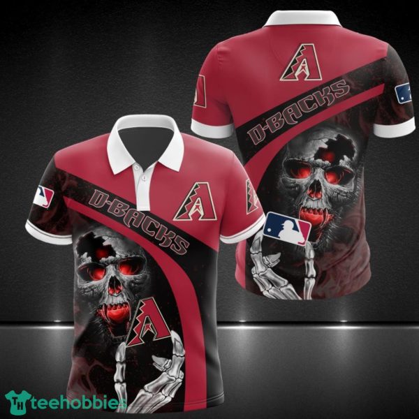Arizona Diamondbacks Printing Skull With Logo 3D Polo Shirt Limited Designs Product Photo 1