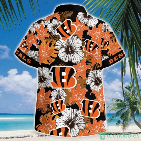 Cincinnati Bengals Big Flower 3D Hawaiian Shirt Button Beach Shirt Product Photo 1