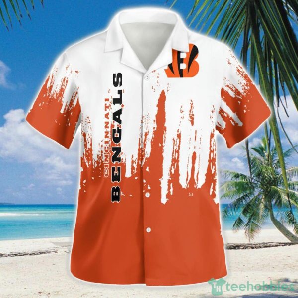 Cincinnati Bengals Logo 12 3D Hawaiian Shirt Button Beach Shirt Product Photo 2