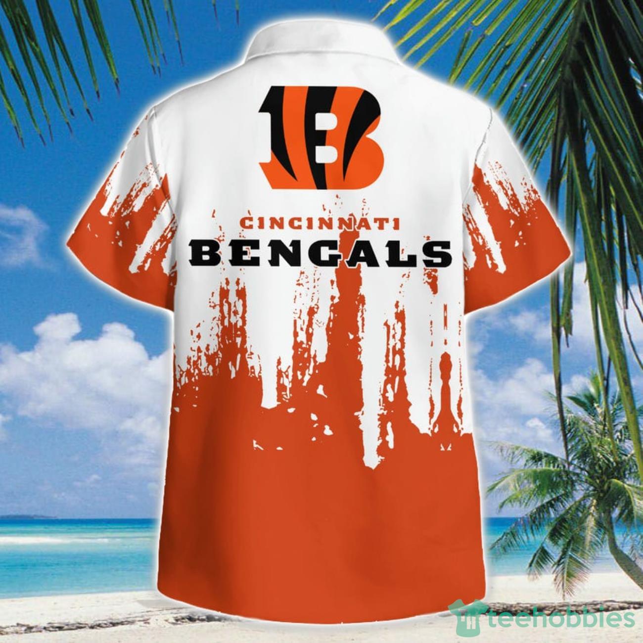 Cincinnati Bengals Logo 12 3D Hawaiian Shirt Button Beach Shirt Product Photo 1