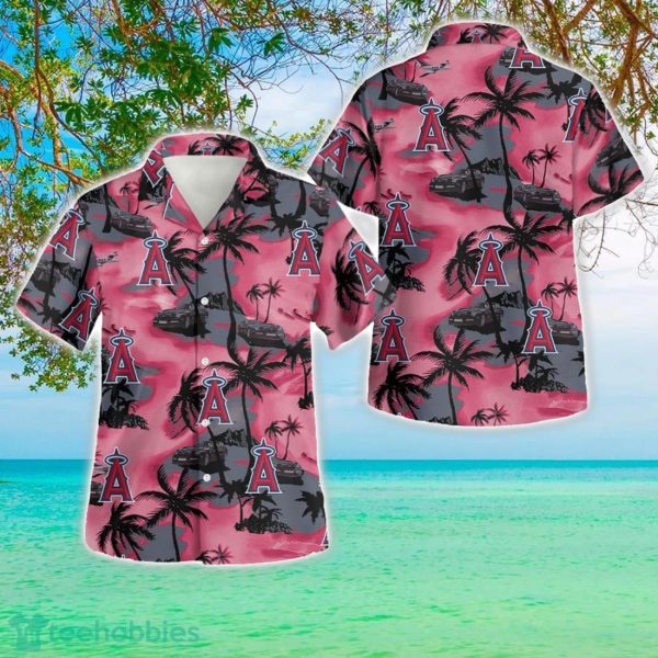Los Angeles Angels 3D Button Hawaiian Shirt Men And Women Aloha Summer Beach Gift Product Photo 1
